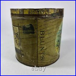 Antique 1920s Madame Butterfly Cigar 50 Blunts Lithograph Tin Humidor PA Rare