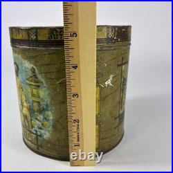 Antique 1920s Madame Butterfly Cigar 50 Blunts Lithograph Tin Humidor PA Rare