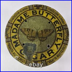 Antique 1920s Madame Butterfly Cigar 50 Blunts Lithograph Tin Humidor PA Rare