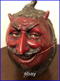 Antique 19s Austrian Devil humidor anthropomorphic unusual moisturizing box