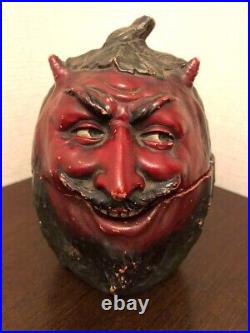 Antique 19s Austrian Devil humidor anthropomorphic unusual moisturizing box JP