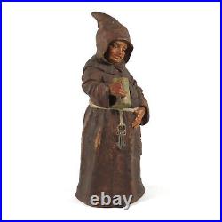 Antique 19th c. Austrian Terracotta Figural Monk BELL Johann Maresch Style