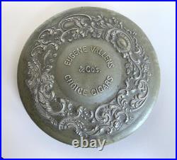 Antique Advertising Glass Cigar Humidor Eugene Vallens & Co 1900s Tobacco