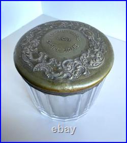 Antique Advertising Glass Cigar Humidor Eugene Vallens & Co 1900s Tobacco