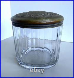 Antique Advertising Glass Cigar Humidor Eugene Vallens & Co 1900s Tobacco