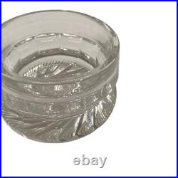 Antique American Brilliant Period Cut Glass Humidor Jar Crystal Tobacco Hobstar