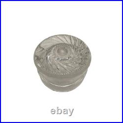 Antique American Brilliant Period Cut Glass Humidor Jar Crystal Tobacco Hobstar