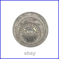 Antique American Brilliant Period Cut Glass Humidor Jar Crystal Tobacco Hobstar