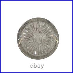Antique American Brilliant Period Cut Glass Humidor Jar Crystal Tobacco Hobstar