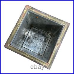 Antique Anglo-Persian Brass Humidor / Tea Caddy with Airedale Terrier Finial