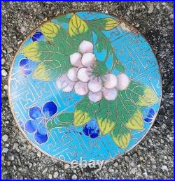 Antique Art Deco Enameled Copper 3 Humidors Chinese Cloisonne Floral Pattern Antique Art Deco Enameled Copper 3 Humidors Chinese Cloisonne Floral Pattern
