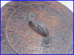 Antique Arts Crafts Mission Carved Wood MAN Pipe Tobacco Smoking Humidor