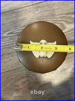 Antique Benedict & Burnham Karnak Egyptian scarab glass and brass humidor 1900's