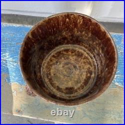 Antique Bennington Rockingham Humidor Tobacco Storage Jar Lady Head Handles