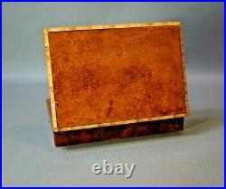 Antique Birds Eye Maple Wood Cigar Humidor Wooden Box withHinged Lid