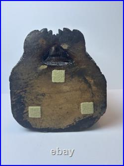 Antique Black Forest Hand Carved Dog Tobacco Jar Humidor