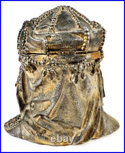 Antique Bradley & Hubbard Tobacco Jar Humidor Arabic Sheikh Bust (Early 1900s) Antique Bradley & Hubbard Tobacco Jar Humidor Arabic Sheikh Bust (Early 1900s)