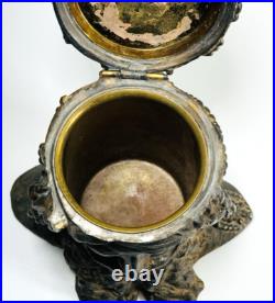 Antique Bradley & Hubbard Tobacco Jar Humidor Arabic Sheikh Bust (Early 1900s) Antique Bradley & Hubbard Tobacco Jar Humidor Arabic Sheikh Bust (Early 1900s)