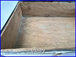 Antique Brass Trunk Spanish Cedar Wood Lined Hinged Large Cigar Box 12? X8x6½ Antique Brass Trunk Spanish Cedar Wood Lined Hinged Large Cigar Box 12? X8x6½