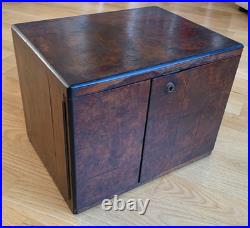 Antique Burr Walnut Gentleman's Cigar Humidor English circa 1830