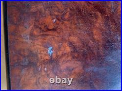 Antique Burr Walnut Gentleman's Cigar Humidor English circa 1830