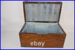 Antique C. N. SWIFT New York NY Cigar Humidor Zinc Lined Tiger Oak Humidor