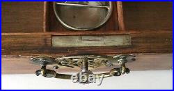 Antique C1894 Victorian Oak & Brass Smokers Cabinet With Original Key
