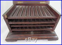 Antique Carved 4 Drawer Scottish Cigar Humidor Simply Stunning, So Rare & Lovely