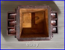Antique Cedar Lined Syroco Wood Tobacco Box/ Pipe Holder 1950's Wildlife Scene Antique Cedar Lined Syroco Wood Tobacco Box/ Pipe Holder 1950's Wildlife Scene