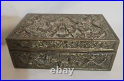 Antique Chinese Dragon humidor cigar Box high relief decorated Antique Chinese Dragon humidor cigar Box high relief decorated