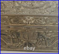 Antique Chinese Dragon humidor cigar Box high relief decorated Antique Chinese Dragon humidor cigar Box high relief decorated