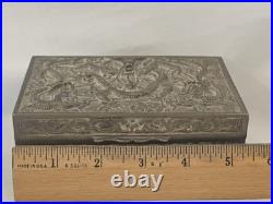 Antique Chinese Dragon humidor cigar Box high relief decorated Antique Chinese Dragon humidor cigar Box high relief decorated