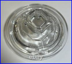 Antique Clear Glass Cigar Humidor Patented Aug. 28, 1900, Counter Display