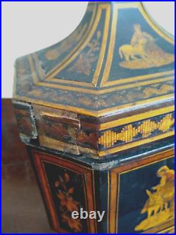 Antique Continental Inlaid Wooden Box Europe 19th Century