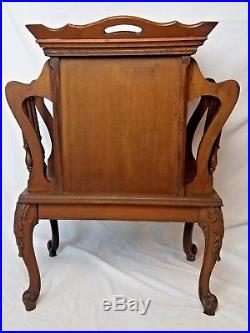 Antique Copper Lined Humidor with Magazine Racks & Serving Tray Smoking Stand