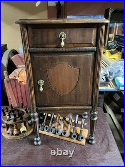 Antique Cushman Cabinet Humidor Bennington, Vermont Brass Lined Original Finish