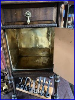 Antique Cushman Cabinet Humidor Bennington, Vermont Brass Lined Original Finish