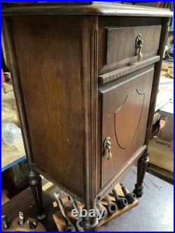 Antique Cushman Cabinet Humidor Bennington, Vermont Brass Lined Original Finish