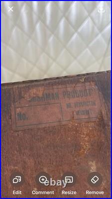 Antique Cushman Cabinet Humidor Bennington, Vermont Brass Lined Original Finish