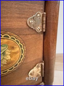 Antique Cushman Mahogany Humidor Cabinet Table Early 20th Century Smoking Stand