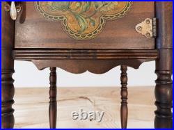 Antique Cushman Mahogany Humidor Cabinet Table Early 20th Century Smoking Stand