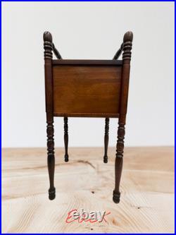 Antique Cushman Mahogany Humidor Cabinet Table Early 20th Century Smoking Stand