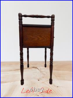 Antique Cushman Mahogany Humidor Cabinet Table Early 20th Century Smoking Stand