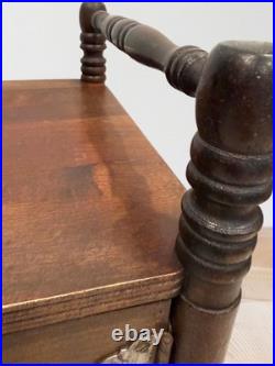 Antique Cushman Mahogany Humidor Cabinet Table Early 20th Century Smoking Stand