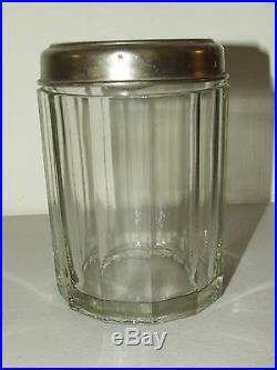 Antique Cut Glass Crystal Victorian Humidor Pipe Cigar Tobacco Jar Butterfly Lid