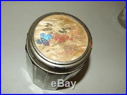 Antique Cut Glass Crystal Victorian Humidor Pipe Cigar Tobacco Jar Butterfly Lid