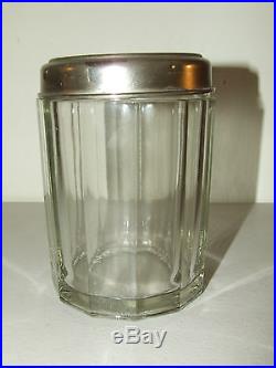 Antique Cut Glass Crystal Victorian Humidor Pipe Cigar Tobacco Jar Butterfly Lid