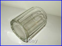 Antique Cut Glass Crystal Victorian Humidor Pipe Cigar Tobacco Jar Butterfly Lid