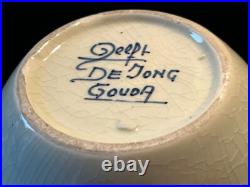 Antique Delft Tabacco Jar, handpainted, marked bottom
