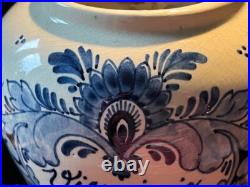 Antique Delft Tabacco Jar, handpainted, marked bottom